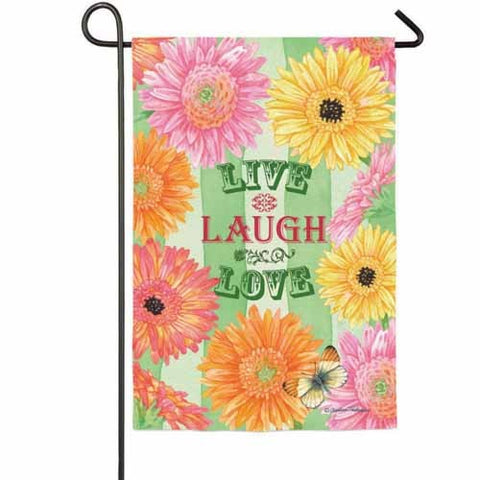 Gerber Inspiration Live Laugh Love Garden Flag,  #14s2844