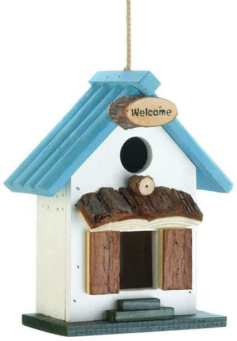 Blue Rooftop Birdhouse