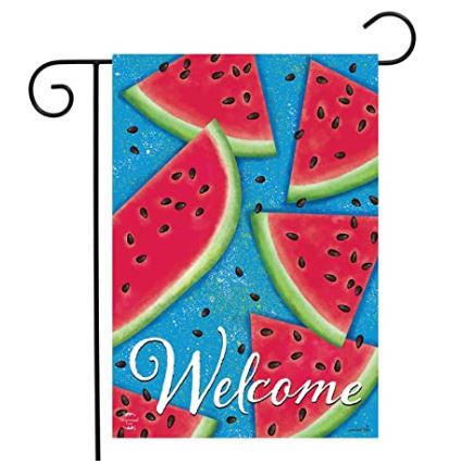 Watermelon Welcome Summer Garden Flag 12.5" x 18"