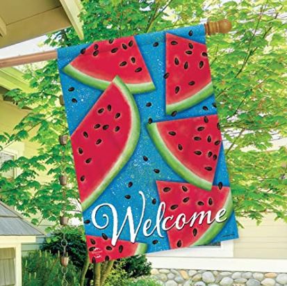 Watermelon Welcome Summer House Flag 28" x 40"