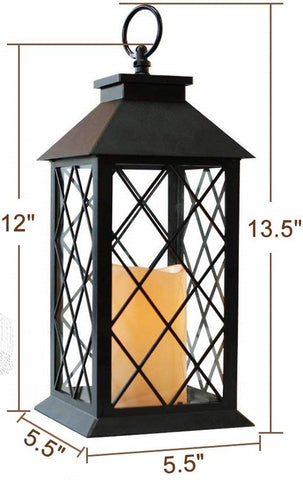 Black LED Vintage Lantern
