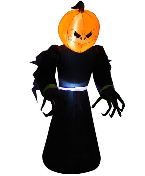 7ft Tall Pumpkin Reaper Inflatable Halloween Airblown Decor