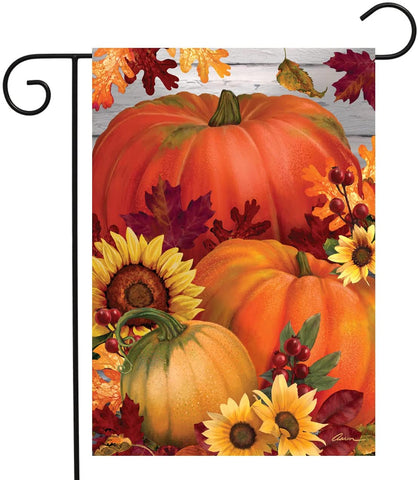 Autumn Pumpkin Trio Garden Flag, #G01840