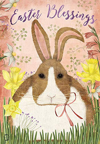 Easter Blessings Bunny Garden Flag, #G01184