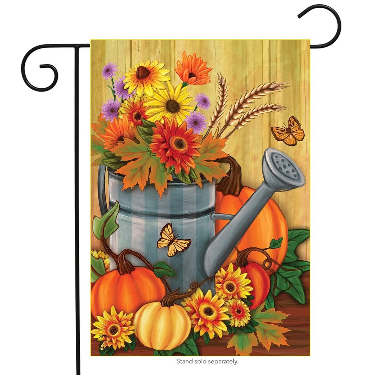 Fall Watering Can Garden Flag, #G00681