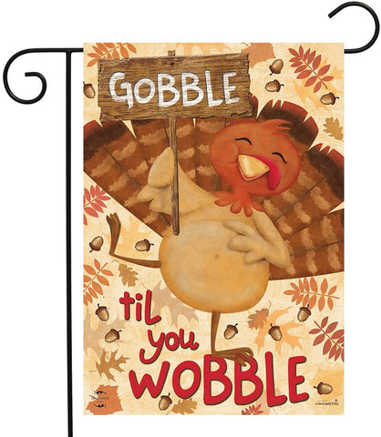 Gobble Turkey Garden Flag, #G01626