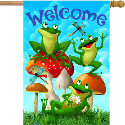Happy Frogs House Flag, #H1963