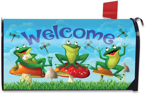 Happy Frogs Standard Size Mailbox Cover, #M01963
