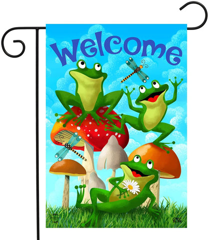 Happy Frogs Garden Flag, #G01963
