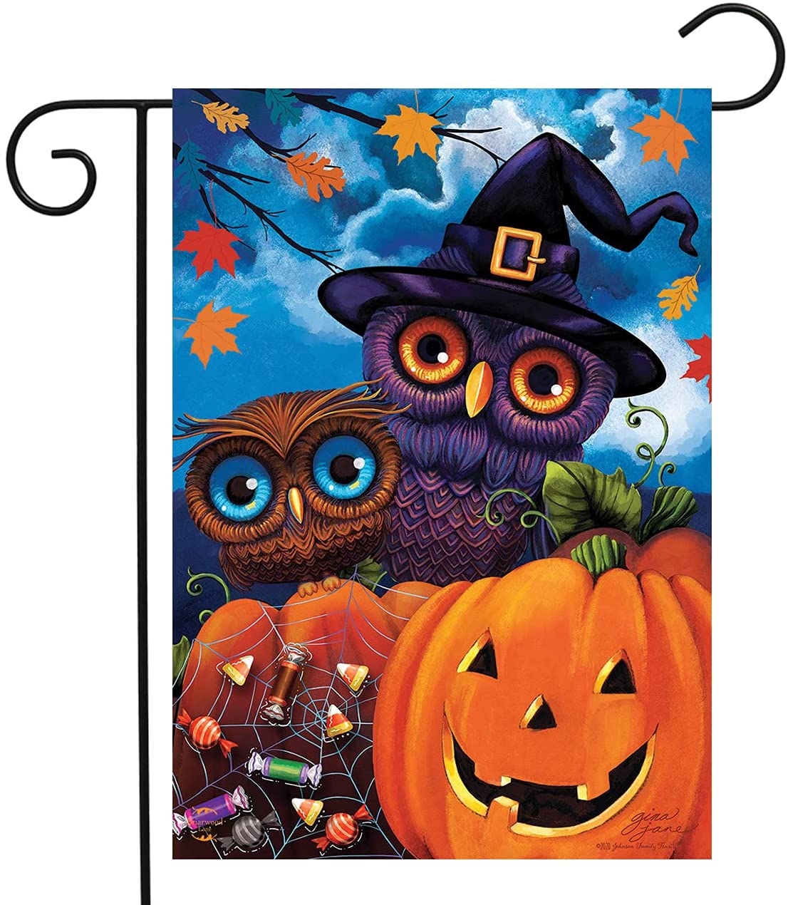 Happy Halloween Owls Garden Flag, G01642