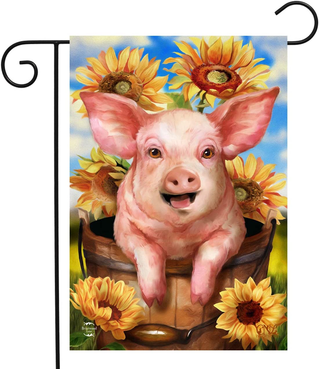 Happy Piglet Garden Flag, #G01332