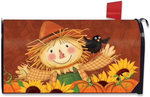 Happy Scarecrow Standard Size Mailbox Cover