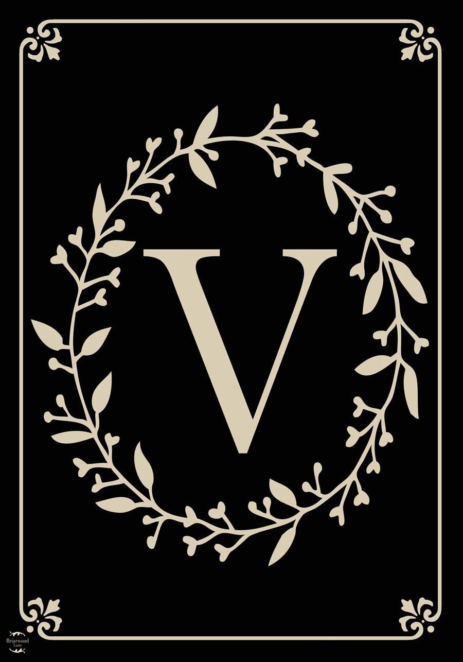 Classica Monogram "V" Garden Flag, #G00840-V