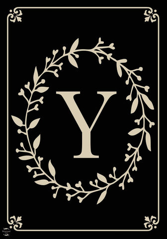 Classic Monogram "Y" Garden Flag, #G00840-Y