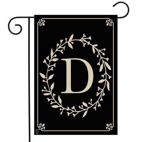 Classic Monogram "D" Garden Flag