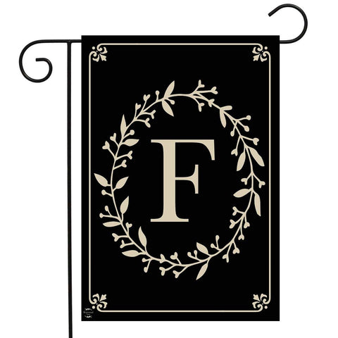 Classic Monogram "F" Garden Flag