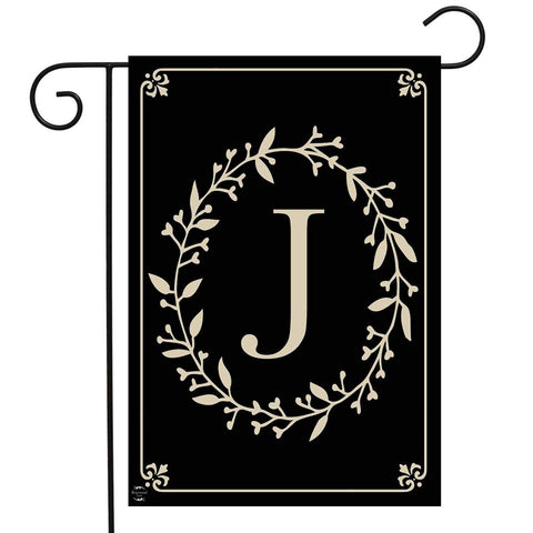 Classic Monogram "J" Garden Flag