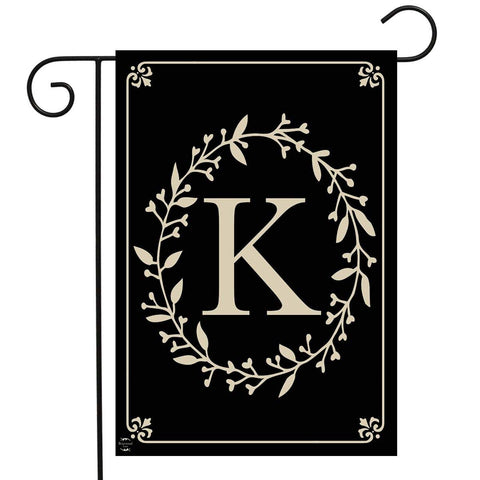 Classic Monogram "K" Garden Flag 12.5 x 18