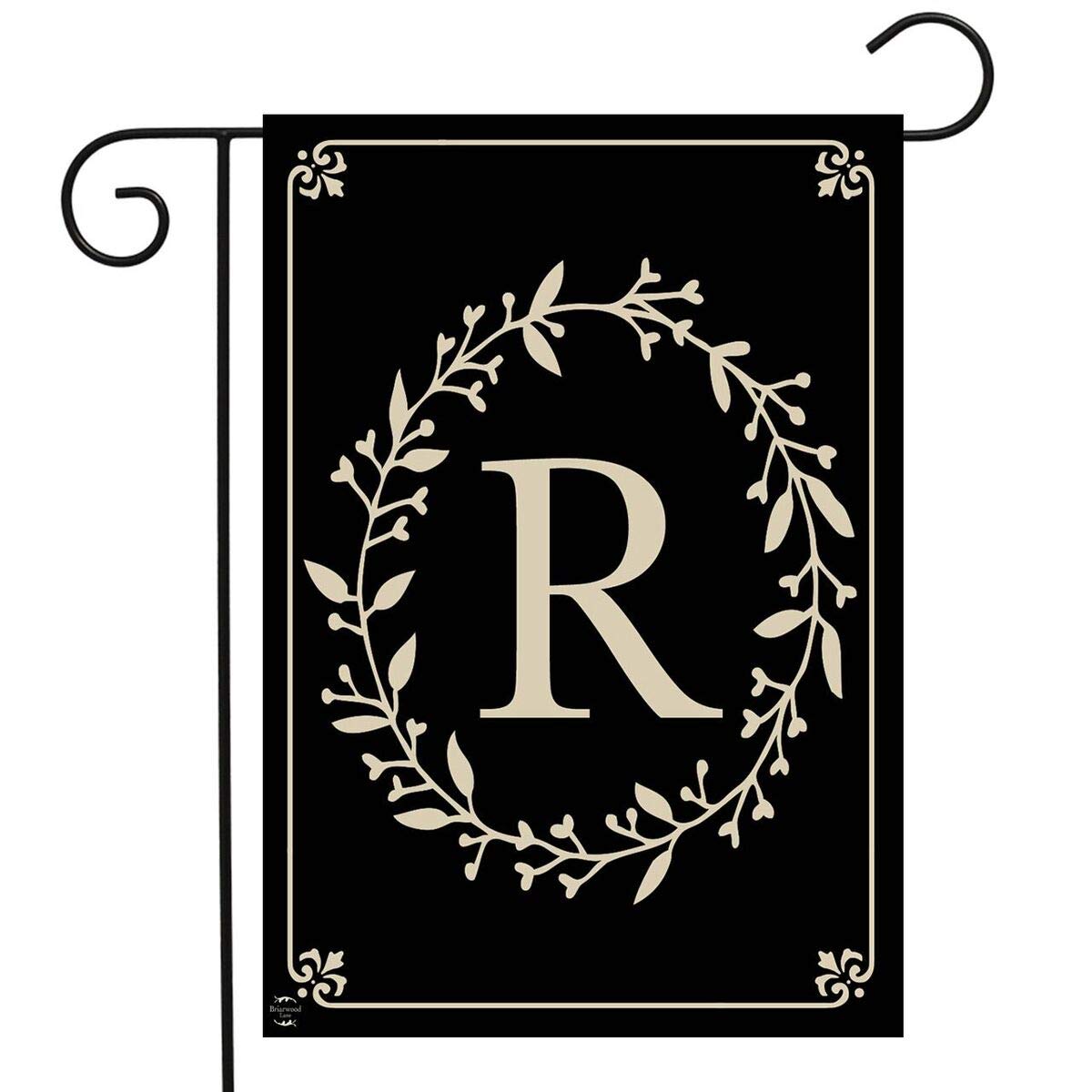 Classic Monogram "R" Garden Flag
