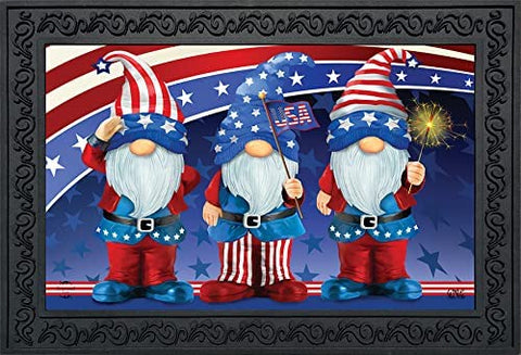 Patriotic Gnomes Doormat, #D01788