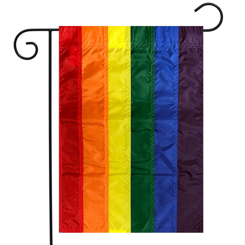 Applique Rainbow Garden Flag, #G00869