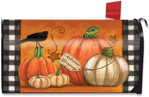 Rustic Pumpkins Standard Size Mailbox Cover, #M00934