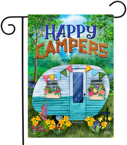 Spring Happy Campers Garden Flag, #G01768