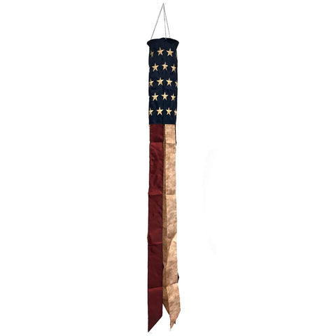 60" Applique Tea-Stained American Windsock, #WSE00019