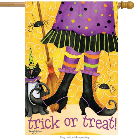 Trick or Treat Witch House Flag, #H00480