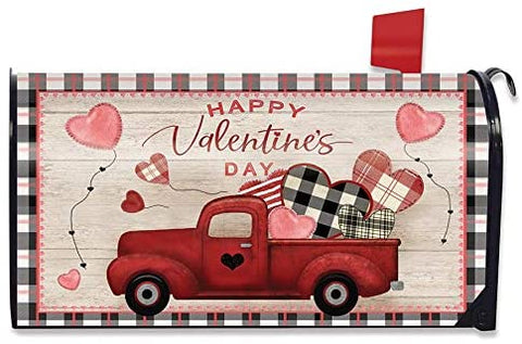 Valentine's Love Pickup Standard Size Mailbox Cover, #M01535