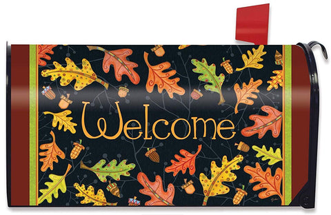 Welcome Leaves Standard Size Mailbox Cover, #M00057