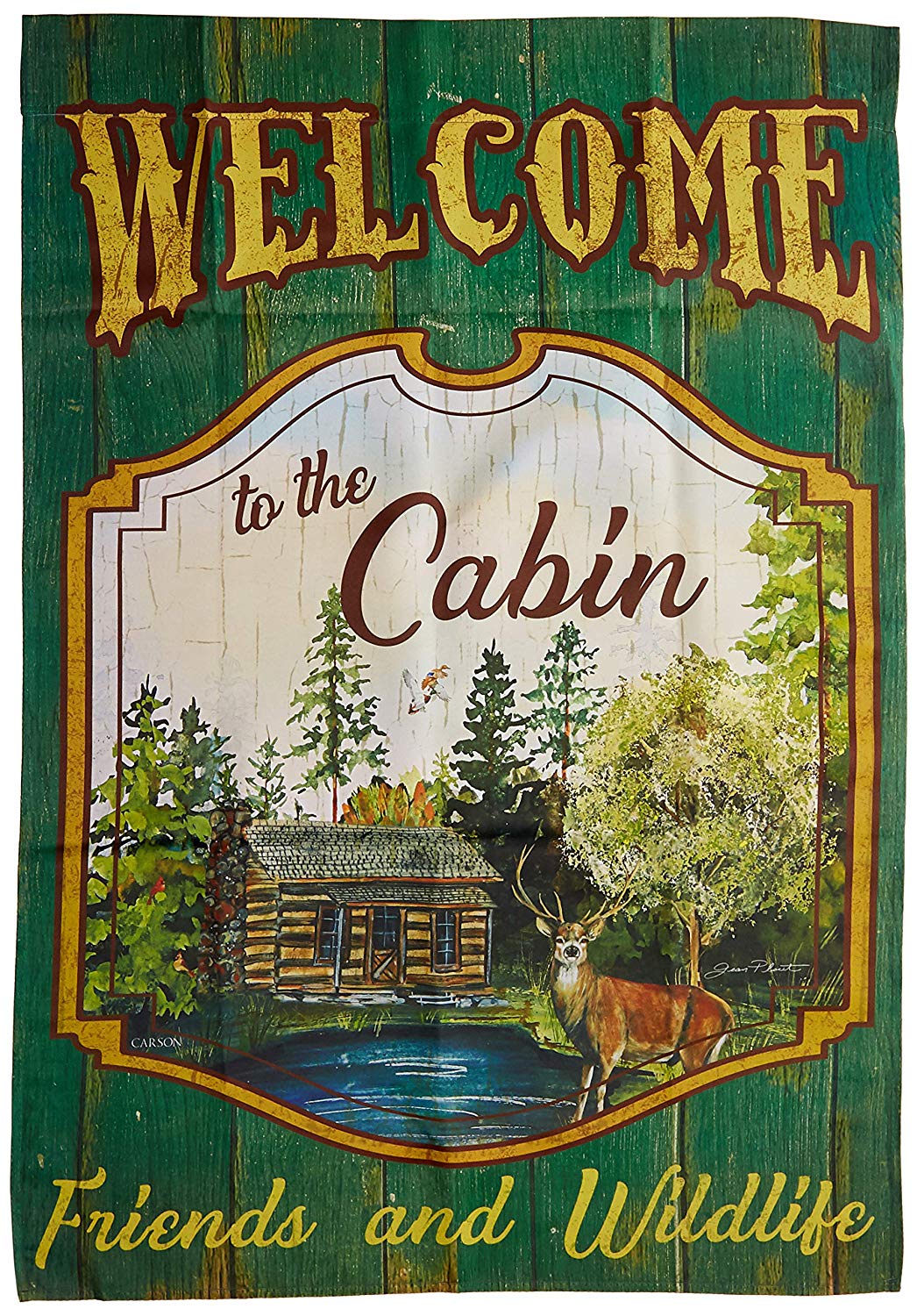 Welcome to the Cabin House Flag, #48883