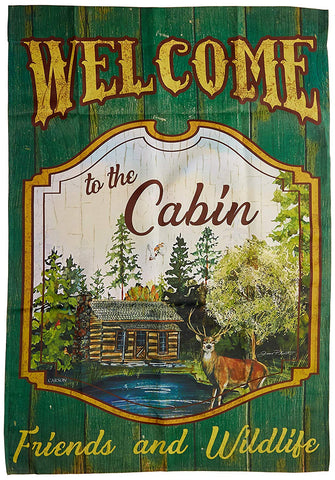 Welcome to the Cabin House Flag, #48883