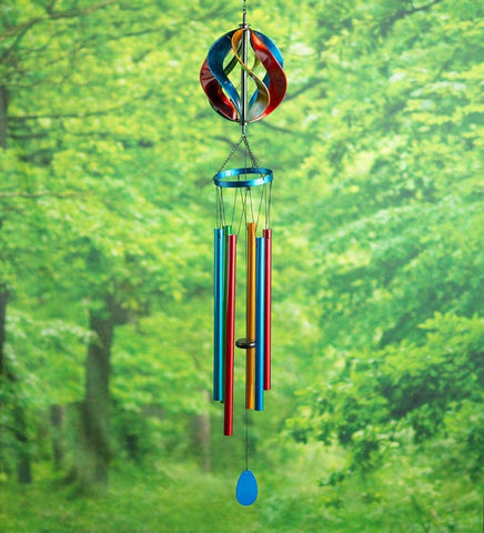 Multi-Color Windchime with Spinning Mini Ball